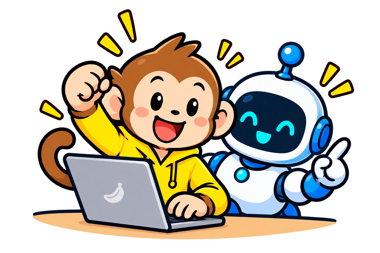 サルとロボット